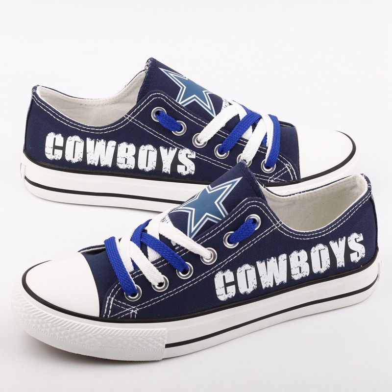 Women's Dalls Cowboys Repeat Print Low Top Sneakers 003